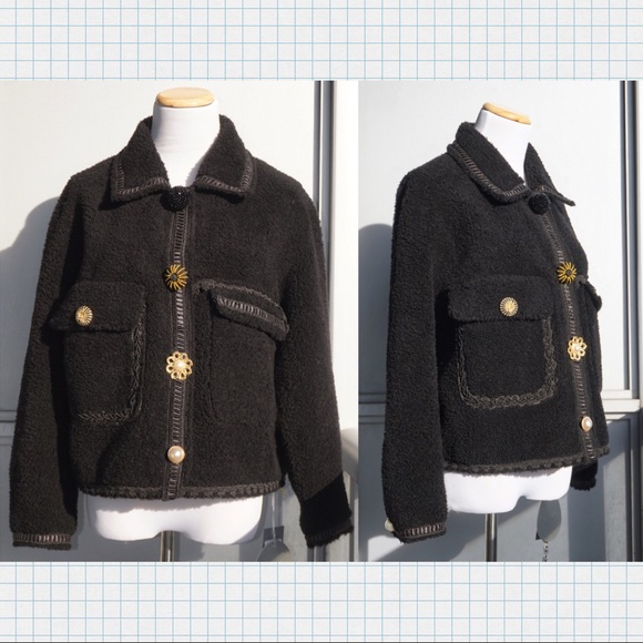 🔮 100% Wool Shearling Teddy Coat (M) - Picture 3 of 9